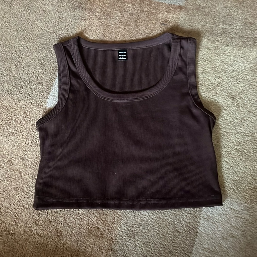 SHEIN brown thick strap tank top